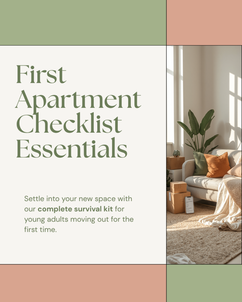 first apartment checklist survival kit app