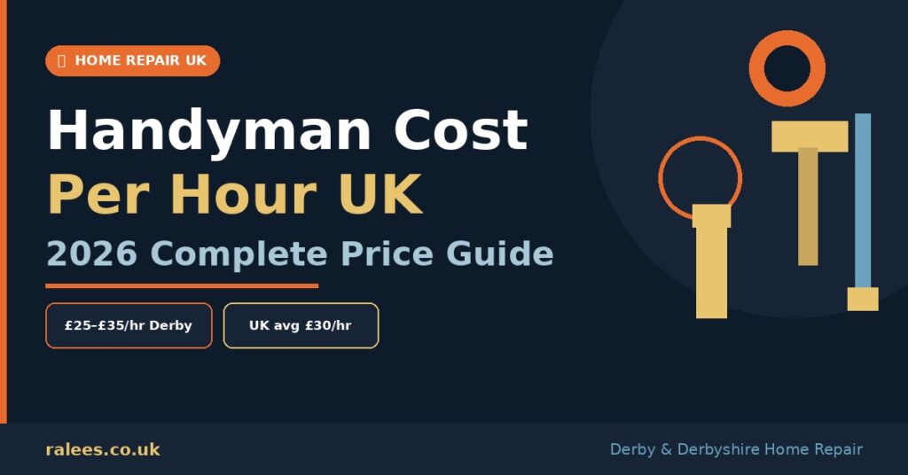 handyman cost per hour UK 2026 Derby Derbyshire